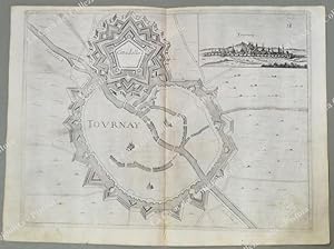 FRANCIA. TOURNAY. Pianta topografica della cittÃ di "Tournay". Acquaforte anno 1683