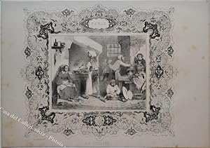 GASTRONOMIA. âLa cuisineâ. Nanteuil lit., litografia, Parigi 1838.