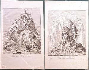 RIDINGER JOANN ELIAS (1698 â" 1767), incisore e pittore tedesco. âFontaine dâAtlas et dâHe...