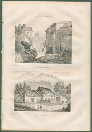 SAVOIA. Tavola con due vedute: Gresy e Chermettes. Da Italie Pittoresque anno 1836