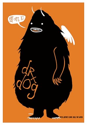 2009 American Concert Poster - Dr. Dog, Jeffrey Lewis (Belly Up)