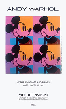 Quadrant Mickey Mouse. Andy Warhol Exhibition poster.