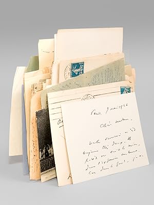 Correspondance d'environ 80 pièces autographes signées ou signées adressées par l'Abbé Mugnier à ...