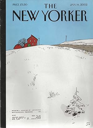 The New Yorker January 14, 2002 Floc'h Cover, Complete Magazine