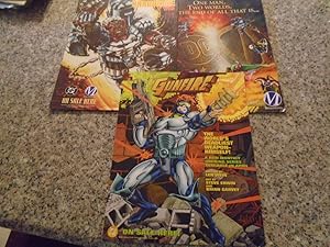 3 DC Comics Posters Gunfire, Hardware #16,Worlds Collide 11 x 13