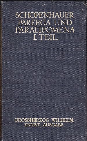 Parerga und Paralipomena 1. Teil
