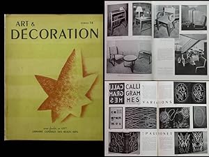 ART ET DECORATION n°14 1949 ADNET, RENOU ET GENISSET, PAUL BONET, ARBUS, LELEU