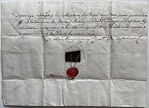 1764 Ex Habitu Relic of Giovanni Antonio Cardinal Guadagni, Servant of God, Attached to Manuscrip...