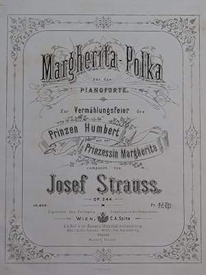 STRAUSS josef Margherita Polka Piano 1868