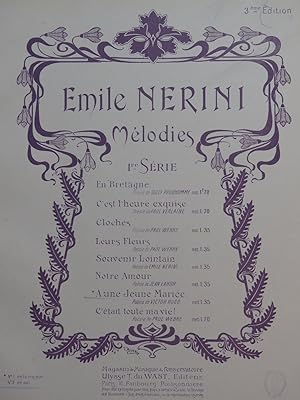 NERINI Émile A une jeune mariée Chant Piano