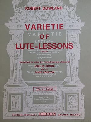 DOWLAND Robert Varietie of Lute-Lessons Vol 6 Guitare 1976