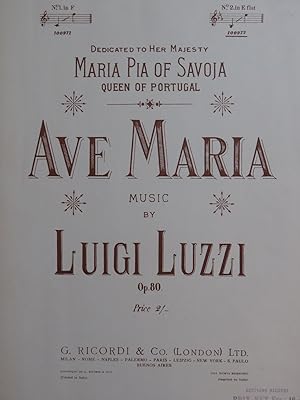 LUZZI Luigi Ave Maria Chant Piano