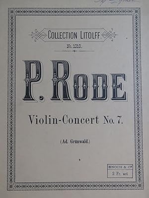 RODE Pierre Concerto No 7 Violon Piano