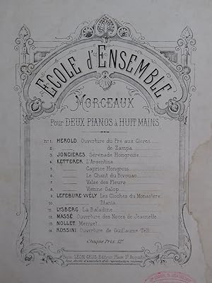 KETTERER Eugène Le Chant du Bivouac 2 Pianos 8 mains ca1880