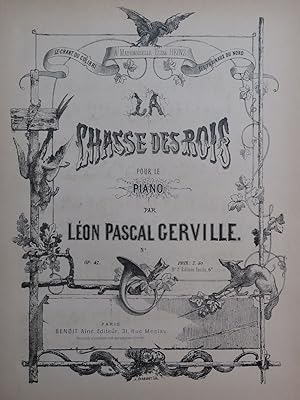 GERVILLE Léon Pascal La Chasse des Rois Piano XIXe siècle