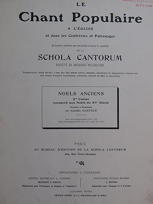 GASTOUÉ Amédée Noëls Anciens 2e Cahier 9 Pièces Chant Piano 1914