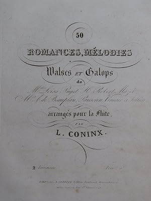 CONINX L. 50 Romances De Beauplan Bérat Panseron 2ème Liv. Flûte ca1840