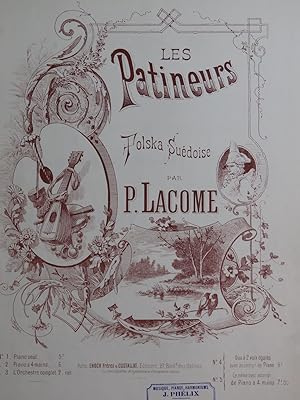LACOME Paul Les Patineurs Polska Suédoise Piano 4 mains 1887