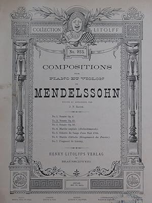 MENDELSSOHN Sonate op 45 Piano Violon