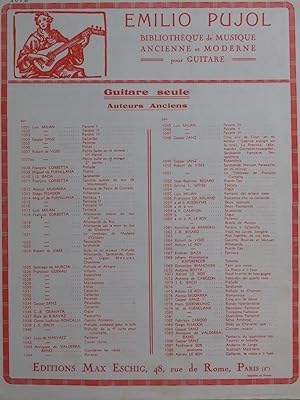 BACH J. S. Prélude 1ère Suite pour violoncelle Emilio Pujol Guitare 1962
