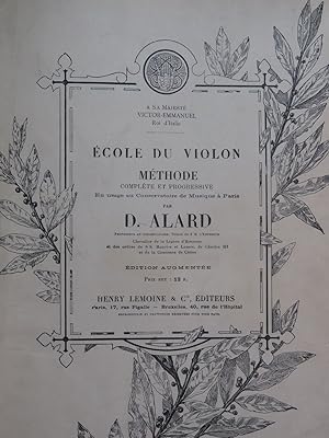 ALARD Delphin École du Violon Méthode ca1920
