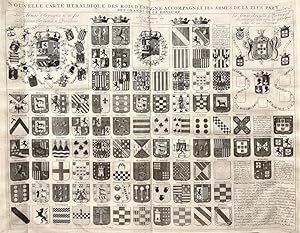 Nouvelle Carte Heraldique des Rois d' Espagne Accompagnee des Armes de la Plus Part des Grands de...