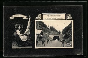 Carte postale Busang, Le Tunnel col frontière avant la Grande Guerre 1914-1919, Alsacienne