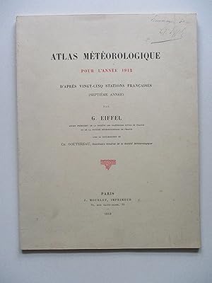 Atlas météorologiques pour l'année 1912 d'après vingt-cinq stations Françaises