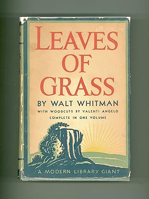 Leaves of Grass by Walt Whitman. Modern Library Giant G50, Illustrated with Woodcuts by Valenti A...