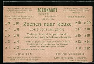 Ansichtskarte Scherzhafte Bons in niederländischer Sprache