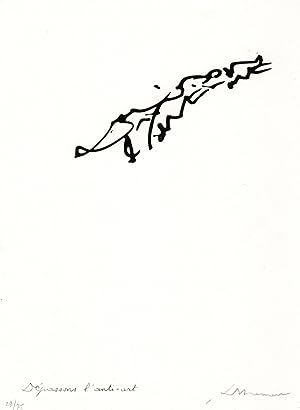Lithographie originale signée - Logogramme "Dépassons l'anti-art"