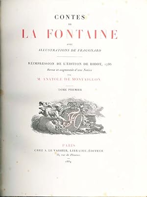 Contes de La Fontaine. Avec illustrations de Fragonard. Réimpression de lédition de Didot, 1795....