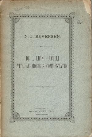 De L. Licinii Luculli vita ac morbus commentatio
