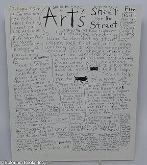 Art's sheet for the street, issue no. 8 [handbill]