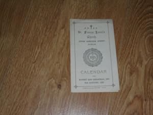 Calendar for Advent and Christmas 1921 and January 1922