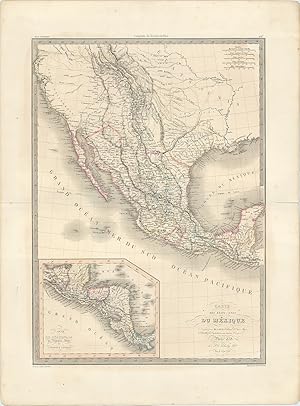 Carte des États-Unis du Mexique.