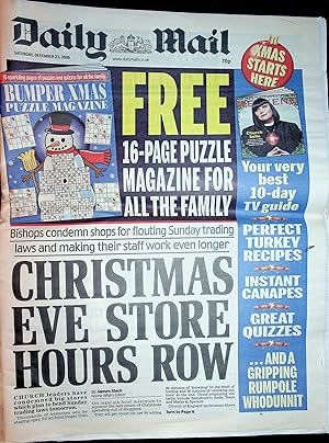 3X Daily Mail issues from 2006 with John Mortimer - Rumpole short story serialized