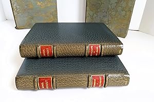 TWO MARCEL PROUST Volumes in SEMET & PLUMELLE FINE-BINDINGS and SLIPCASES w/ EDUOARD HENRI FISCHE...