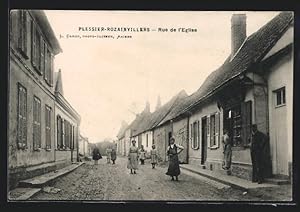 Carte postale Plessier-Rozainvillers, Rue de l`Eglise