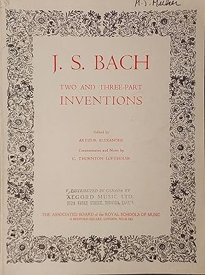 J.S. Bach Two And Three Part Inventions