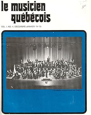 Le Musicien québécois Vol. 1 No 4