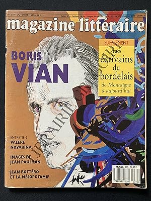MAGAZINE LITTERAIRE-N°270-OCTOBRE 1989-BORIS VIAN