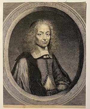 Antique portrait print, engraving | Constantijn Huygens, published ca. 1658, 1 p.