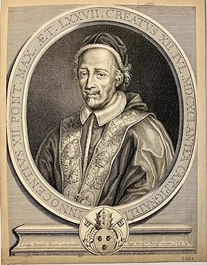 Antique portrait print, engraving | Pope Innocentius XII, published ca. 1690, 1 p.