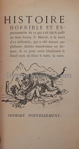 Histoire horrible et espouvantable de ce qui s'est fait & passé au faux-bourg S.Marcel, à la mort...