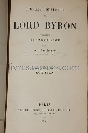 Oeuvres complètes de Lord Byron : Don Juan