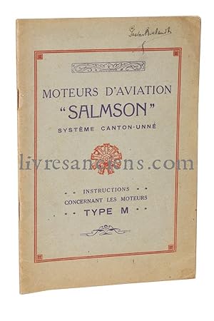 Moteurs d'aviation Salmson : Instructions concernant les moteurs type M