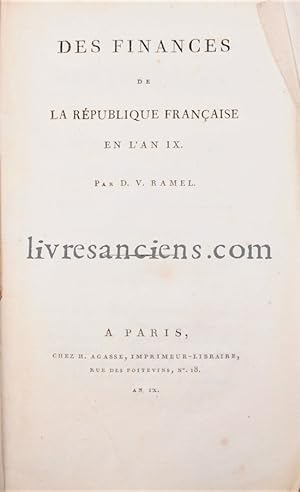 Des finances de la République française en l'an IX.