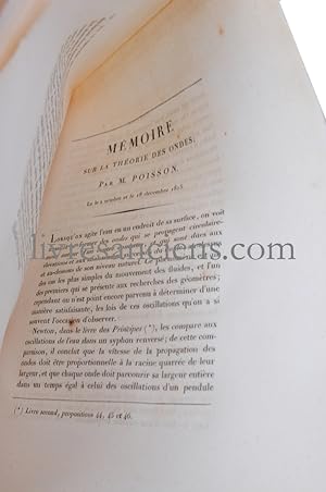 Sur la Théorie des Ondes; Lu le 2 octobre et le 18 décembre 1815. IN. Mémoires de l'Académie Roya...