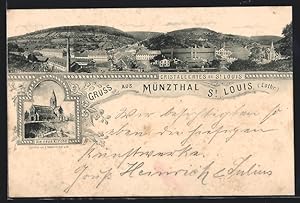 Carte postale Münzthal-St. Louis /Lothr., Cristalleries, Neue l'Église